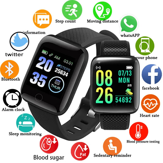 116plus relógio inteligente das mulheres dos homens bluetooth conectado telefone música de fitness multifuncional esportes pulseira monitor sono smartwatchs